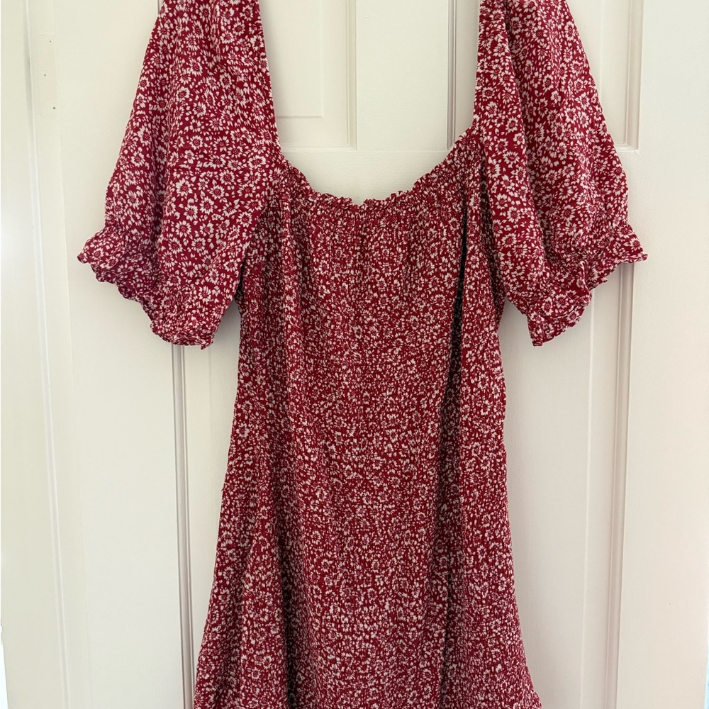 Auguste the Label Red Shirred Mini Dress